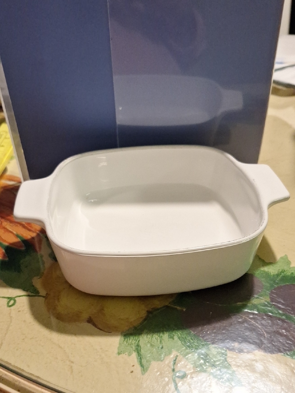 Corningware White Square Ceramic Casserole with Side Handles